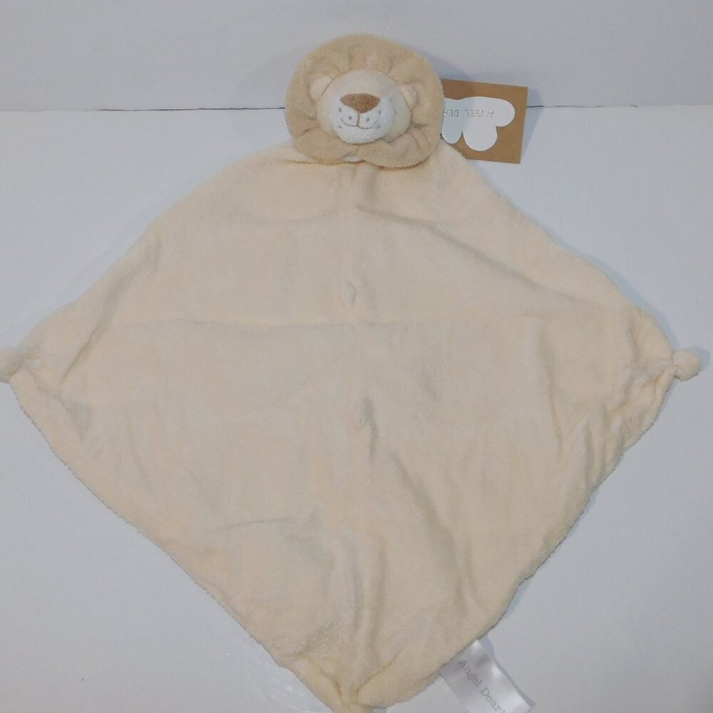 Angel Dear Lion Security blanket Pale yellow Tan Plush Baby lovey Nunu NEW